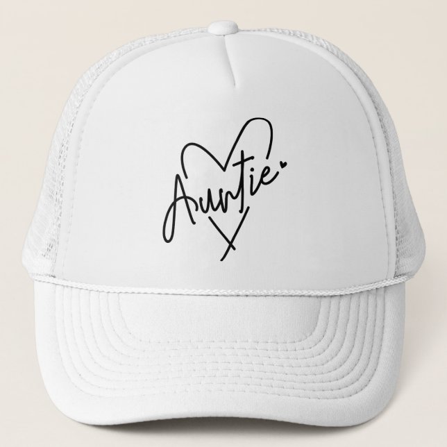 Auntie Heart | Gifts for Aunt | Trucker Hat (Front)