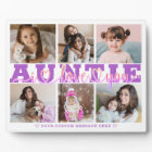 AUNTIE I Love You 6 Photo Collage Purple Pink 8x10
