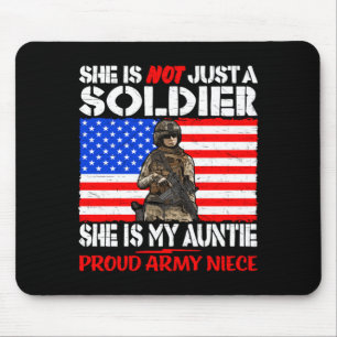 Auntie Is A Soldier Hero Proud Army Niece Military Mouse Pad