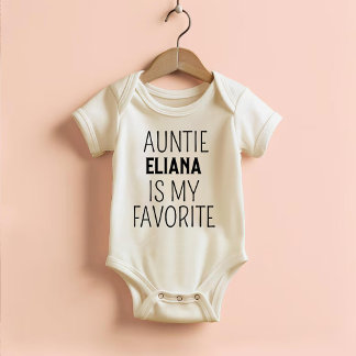 Auntie Is My Favourite Funny Trendy ﻿Gender Neutra Baby Bodysuit