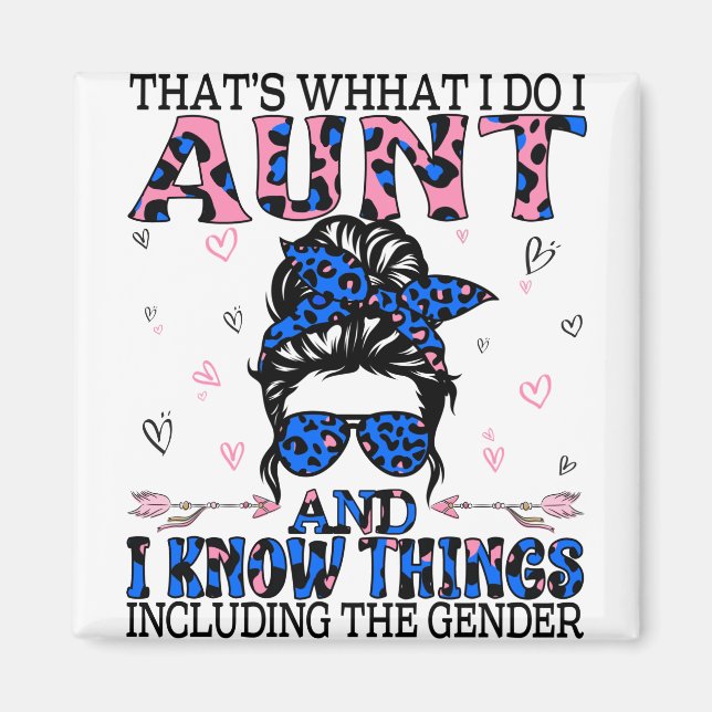 Auntie Keeper of the Gender Reveal Party Ideas Magnet (Front)