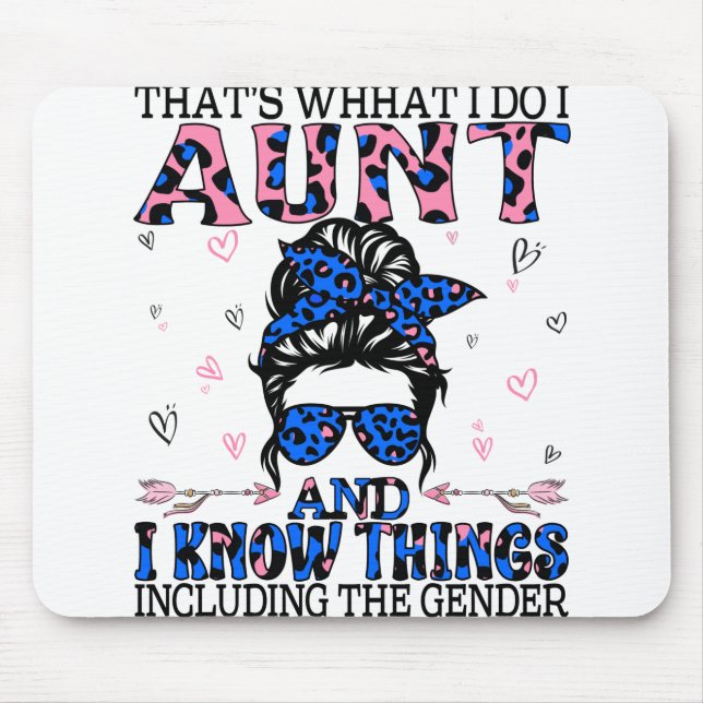 Auntie Keeper of the Gender Reveal Party Ideas Mouse Pad (Front)