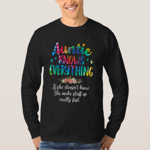 Auntie Knows Everything Tie Dye Outfit For Women M T-Shirt