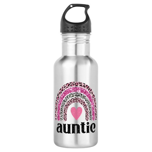 Auntie Leopard Rainbow 532 Ml Water Bottle (Front)