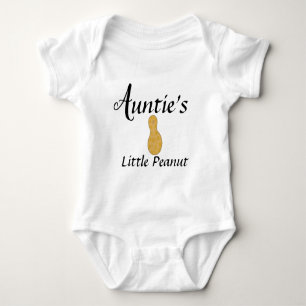 Auntie Little Peanut Niece Nephew Cute Newborn Baby Bodysuit
