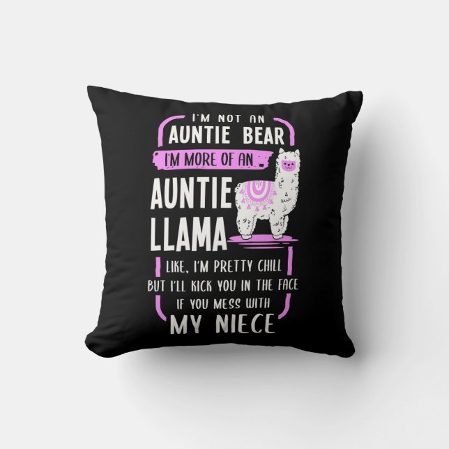 Auntie Llama Cushion (Front)