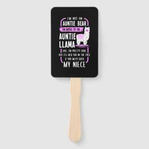 Auntie Llama Hand Fan