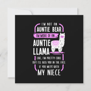 Auntie Llama Invitation