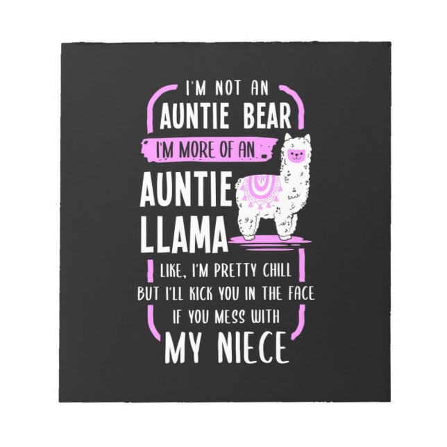 Auntie Llama Notepad (Front)