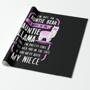Auntie Llama Wrapping Paper