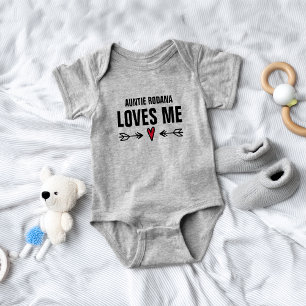 Auntie Name Loves Me Baby Bodysuit