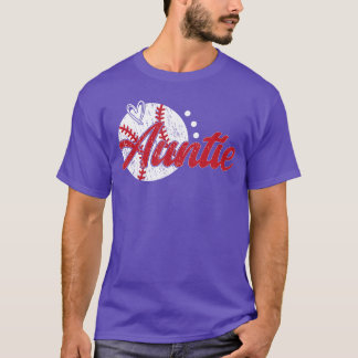 Auntie Of A Baseball Player Aunt Baseball Aunt vin T-Shirt