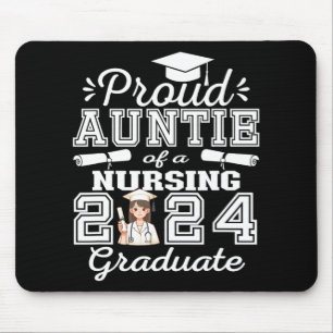Auntie Of A Nursing Graduate 2024 Girl Family Matc Mouse Pad