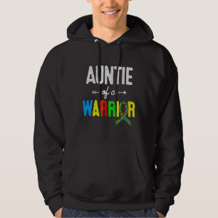 Auntie Of A Warrior Autism Awareness Support Hoodie