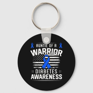 Auntie Of A Warrior T1d T2d Diabetic Diabetes Key Ring