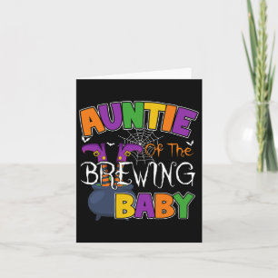 Auntie Of Brewing Byby Costume Halloween Matching  Card