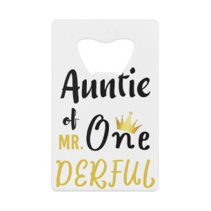 Auntie of MR Onederful Funny 1st Birthday T-Shirt