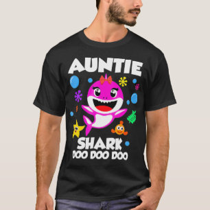 Auntie Of The Baby Shark Birthday Auntie Shark _6  T-Shirt