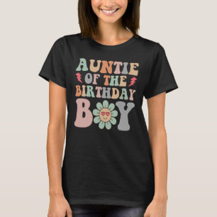 Auntie Of The Birthday Boy First Mother's Day Groo T-Shirt