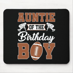 Auntie Of The Birthday Boy Football Party Family M Mouse Pad