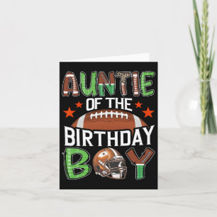 Auntie Of The Birthday Boy Game Day Football Card