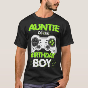Auntie Of The Birthday Boy Matching Video Game T-Shirt