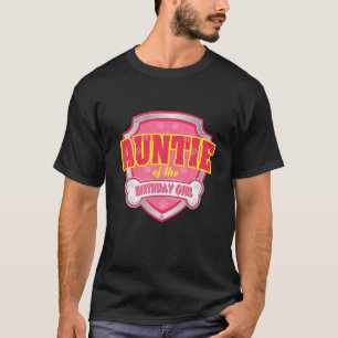 Auntie Of The Birthday Boy Patrol Funny Gift Birth T-Shirt
