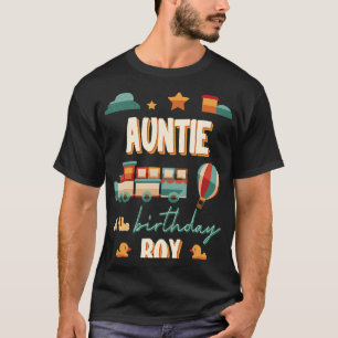 Auntie Of The Birthday Boy Train Theme Matching Fa T-Shirt