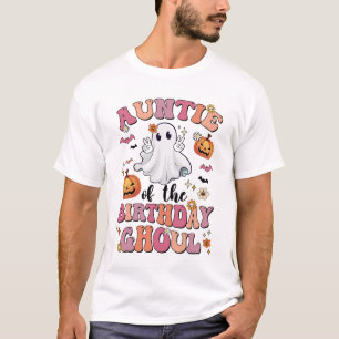 Auntie Of The Birthday Ghoul Halloween Bday Boys G T-Shirt