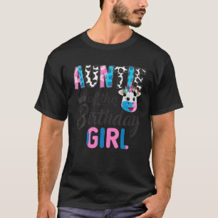Auntie of The Birthday Girl Farm Cow 1 St Birthday T-Shirt
