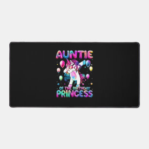 Auntie of the Birthday Princess Girl Flossing Unic Desk Mat