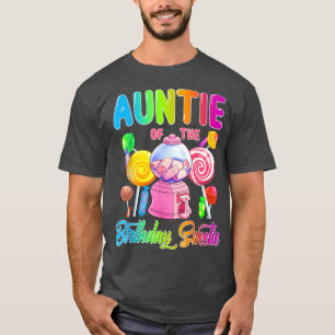 Auntie of the Birthday Sweetie Candy Girl Matching T-Shirt