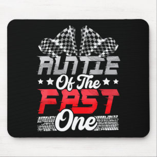 Auntie of the fast one birthday 1st race car famil mouse pad