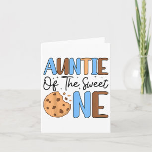 Auntie Of The Sweet One Cookies & Milk 1st Bir Card