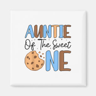 Auntie Of The Sweet One Cookies &amp; Milk 1st Bir Magnet