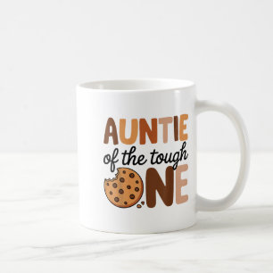 Auntie of the tough one cookies milk 1st birthday coffee mug
