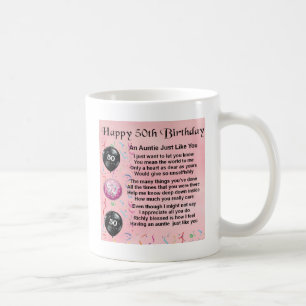 Auntie Poem - 50th Birthday Coffee Mug