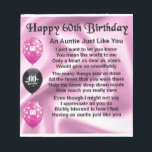Auntie Poem - 60th Birthday Notepad<br><div class="desc">A great gift for a special auntie on her 60th birthday</div>