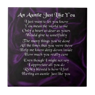 Auntie Poem - Purple Tile