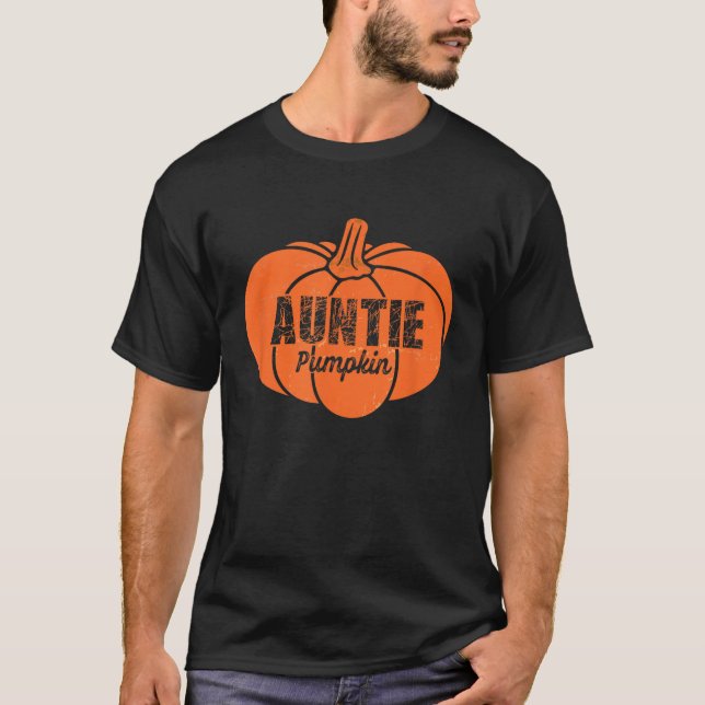 Auntie Pumpkin Matching Family Halloween Thanksgiv T-Shirt (Front)