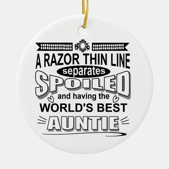 Auntie redefines spoiled ceramic ornament (Front)