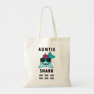 AUNTIE SHARK DOO DOO DOO TOTE BAG