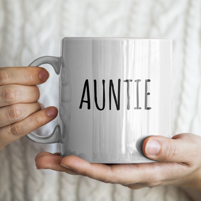 "Auntie" Simple Modern Farmhouse Coffee Mug (Creator Uploaded)