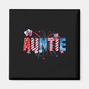 Auntie Sungles Usa Flag Fireworks Patriotic 4th Of Magnet