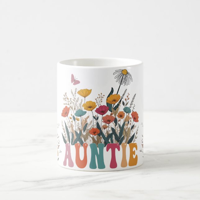 Auntie Sweatshirt, Custom, Promoted to Aunt  Coffee Mug (Center)