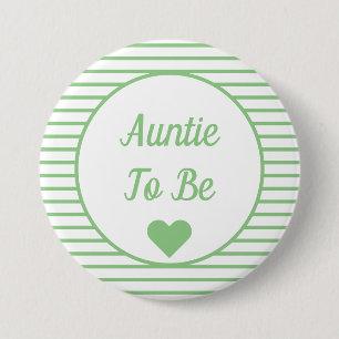 Auntie To Be Baby Shower Button
