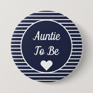 Auntie To Be Baby Shower Button