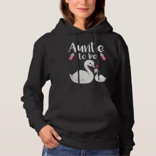 Auntie To Be Swan Baby Shower For Girl Hoodie