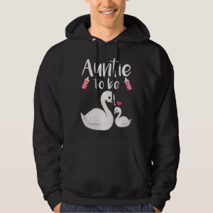 Auntie To Be Swan Baby Shower For Girl Hoodie