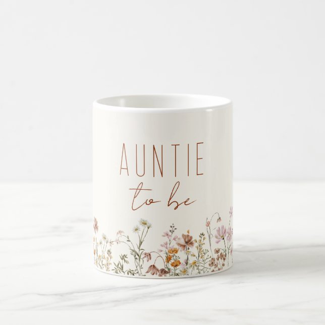 Auntie to Be Wildflower Baby Shower Coffee Mug (Center)